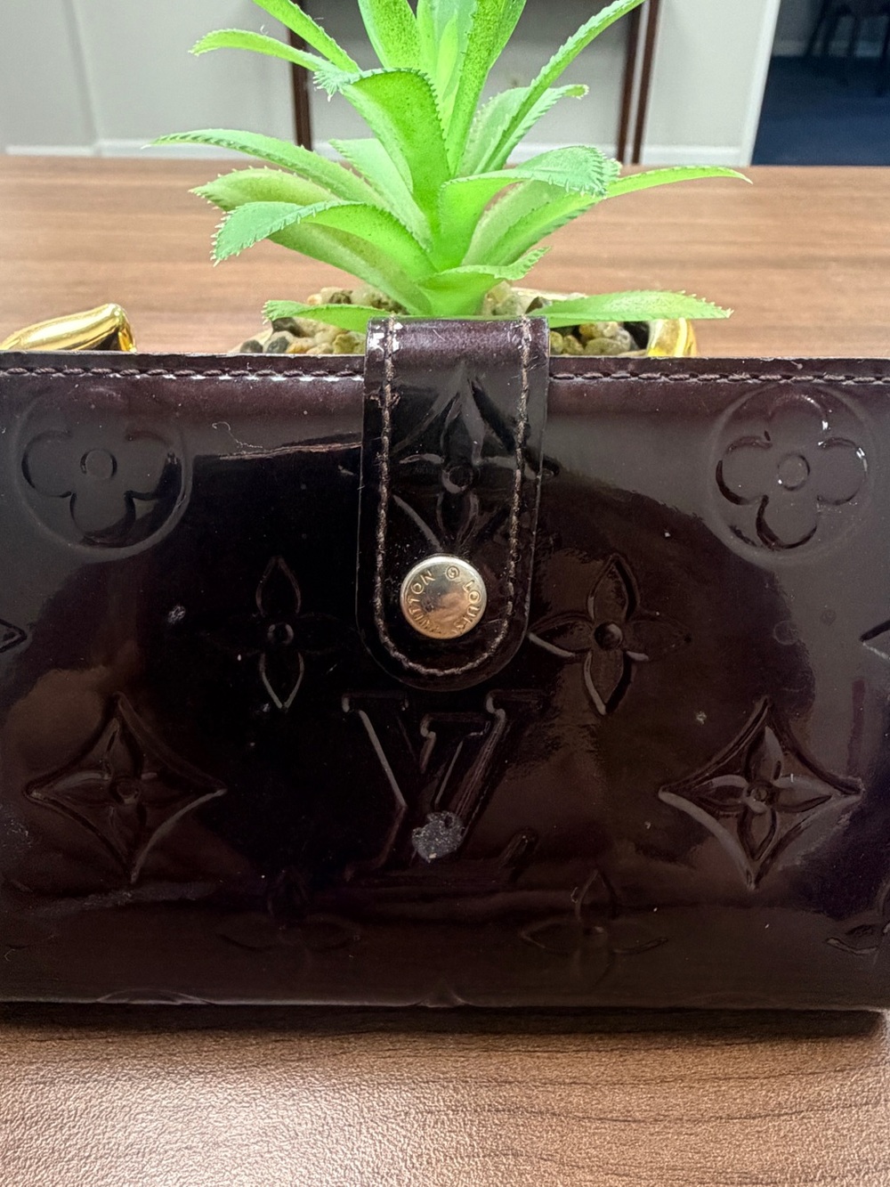 Louis Vuitton Patent Monogram Wallet - Plum
